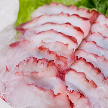 sliced octopus